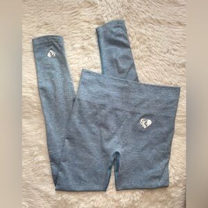 Women’s Best blue marled leggings women’s S/M small medium workout seamless gym